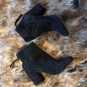 Suede bootie